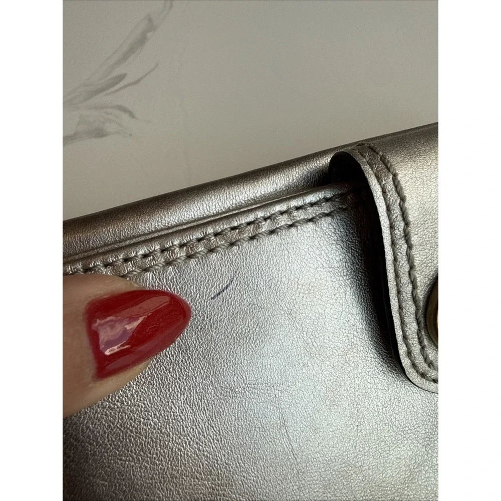 Vintage Coach Metallic Slim Carly Hobo Bag & Slim Envelope Wall #11872 #41365